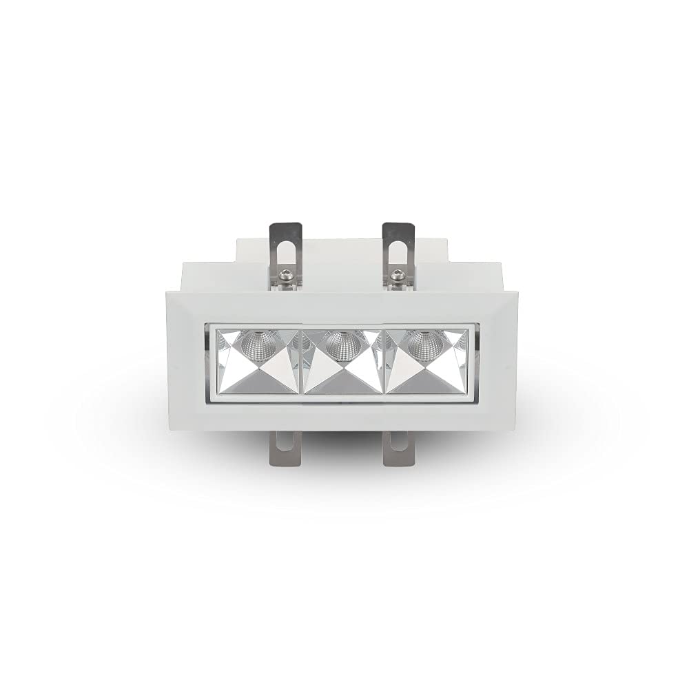 Vonn Lighting Rubik 3-Light Integrated Led Etl Certified Adjustable Recessed Downlight With Trim, Beam Angle 34, White