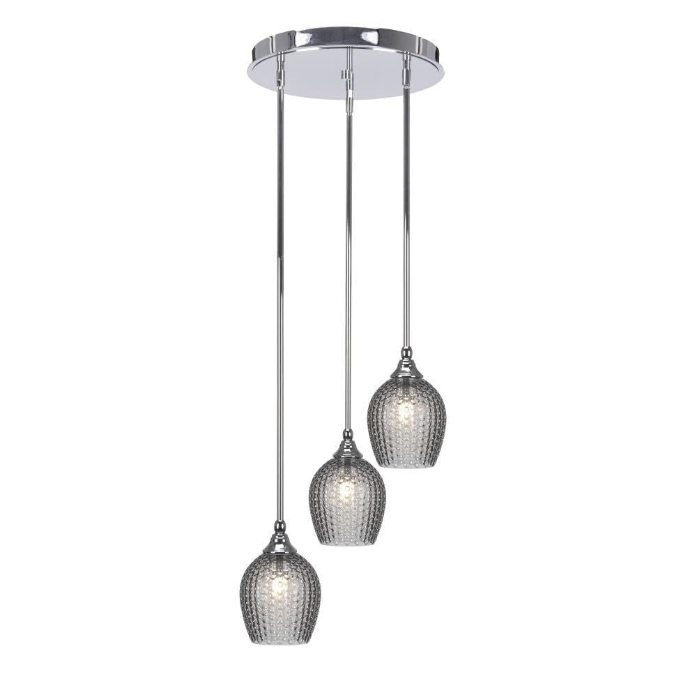 Empire 3 Light Cluster Pendalier in Chrome (2143-CH-4902)