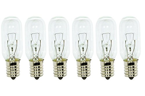 Kor - (Pack Of 6) 25-Watt T8 Tubular Indicator Intermediate (E17) Base - 25W Appliance / Microwave Incandescent Light Bulb