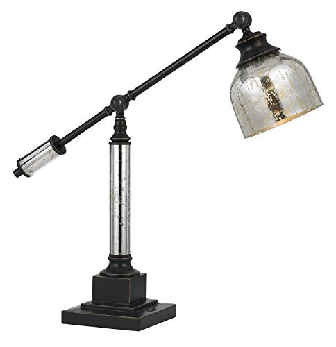 Cal Lighting 60W Metal Desk Lamp W/Gls Shd (Bo-2602Tb)