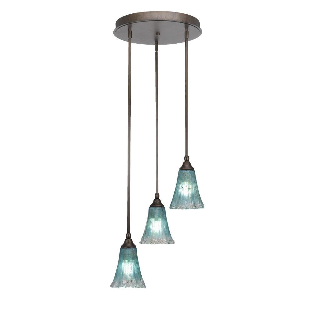 Empire 3 Light Cluster Pendalier in Bronze (2143-BRZ-725)