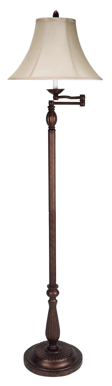 Cal One Light Swing Arm Floor Lamp-9.8 Inches Wide By 16.4 Inches High