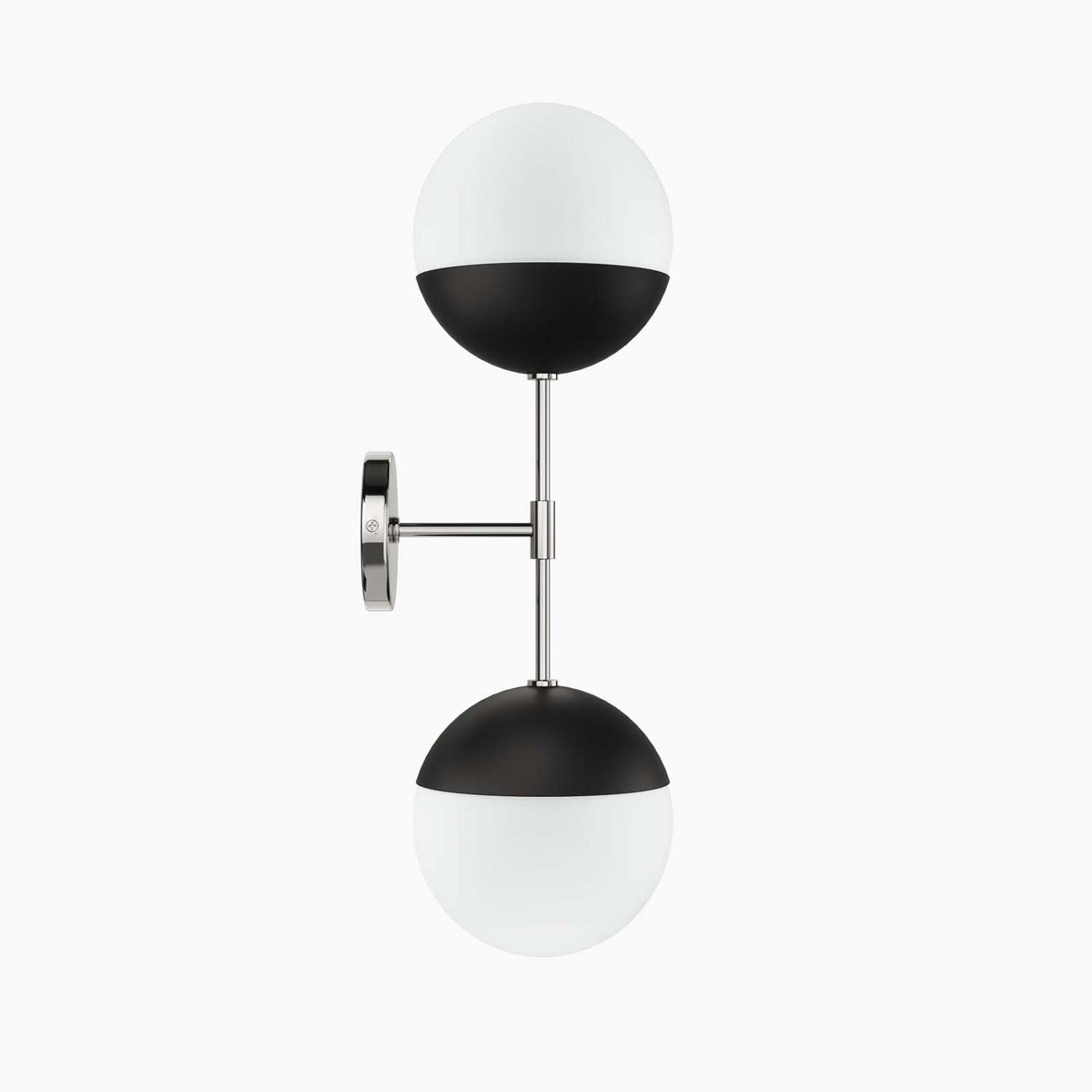Modway Stellar 2-Light Wall Sconce in Opal Polished Nickel