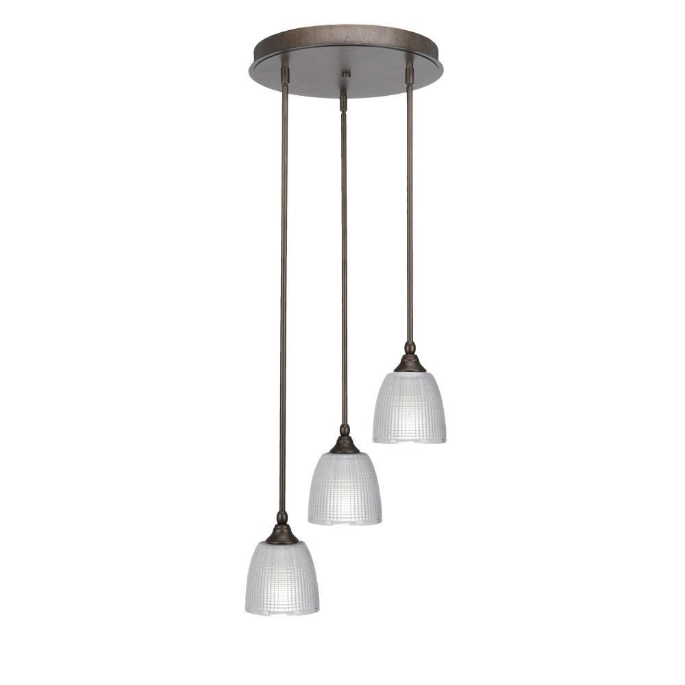 Empire 3 Light Cluster Pendalier in Bronze (2143-BRZ-500)