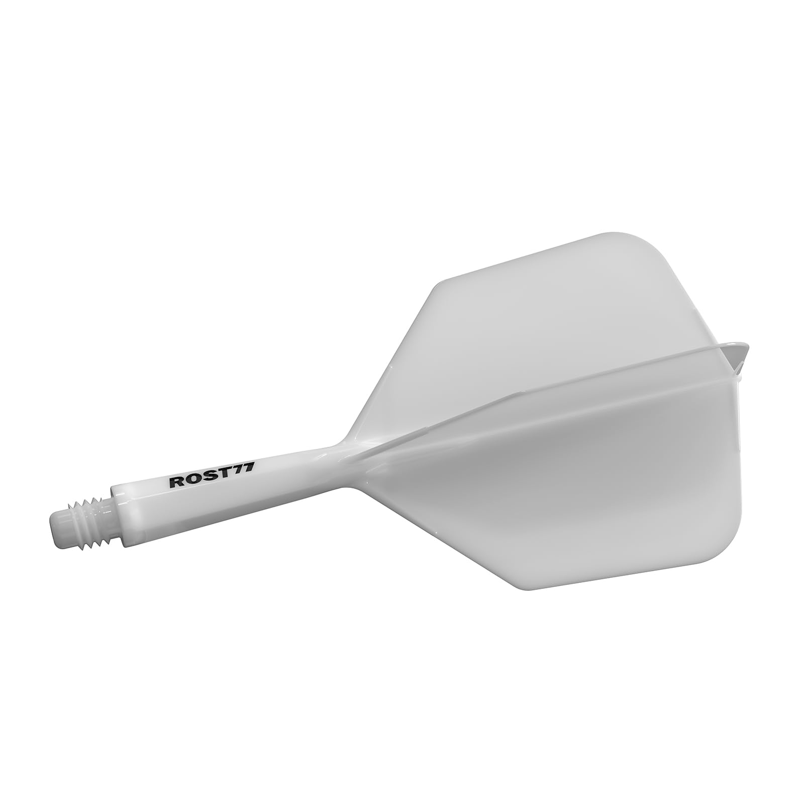 CUESOUL Integrated Dart Shaft and Flight, Big Wing Shape, S-23mm, Solid White