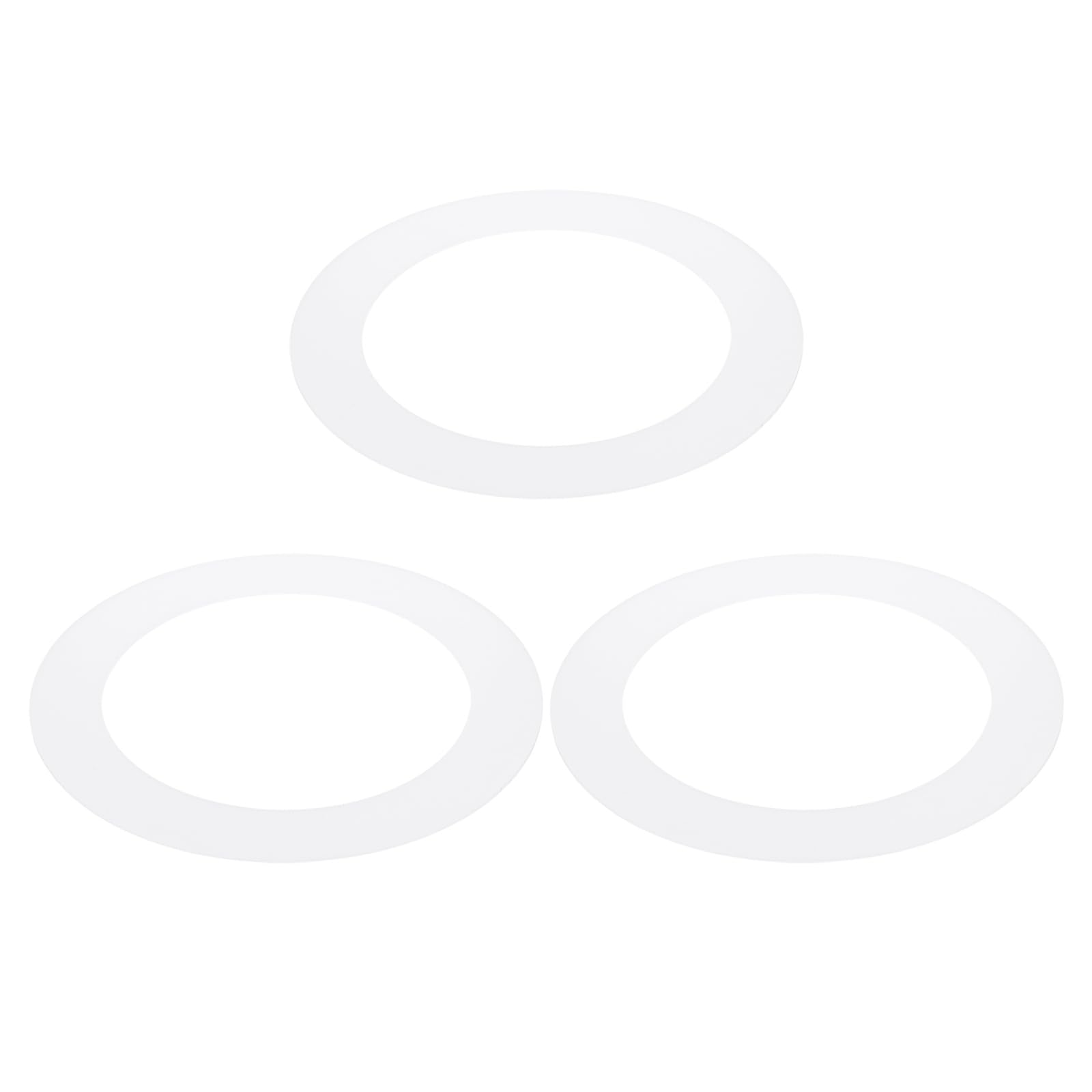 PATIKIL 4 ID 5.5 OD Plastic Trim Ring, 3 Pcs Ceiling Light Goof Rings Matte Circular Light Cover Lighting Fixture for Ceiling Wa