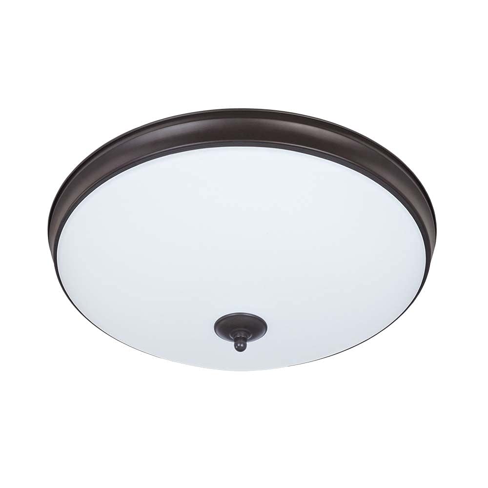 Good Earth Lighting Legacy 11-inch LED Flush Mount - Bronze, Dimmable, 1060 Lumen, 3000K, 50,000 Hour Rated Lamp Life