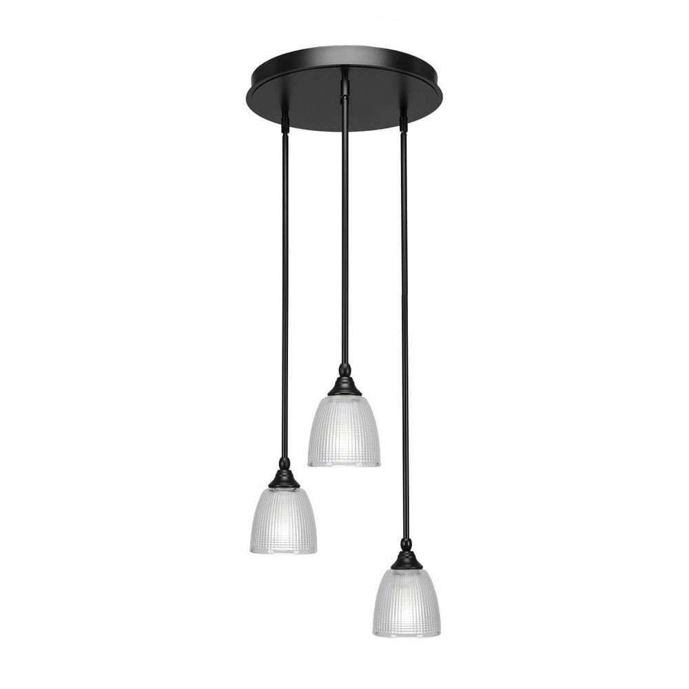 Empire 3 Light Cluster Pendalier In Matte Black (2143-Mb-500)