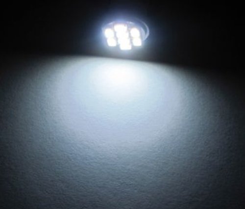 Jtech 10X T10 8-Smd White Led Car Lights Bulb Interior, Instrument Cluster, License Light W5W, 147, 152, 158, 159, 161, 168, 184, 192, 193, 194 2825