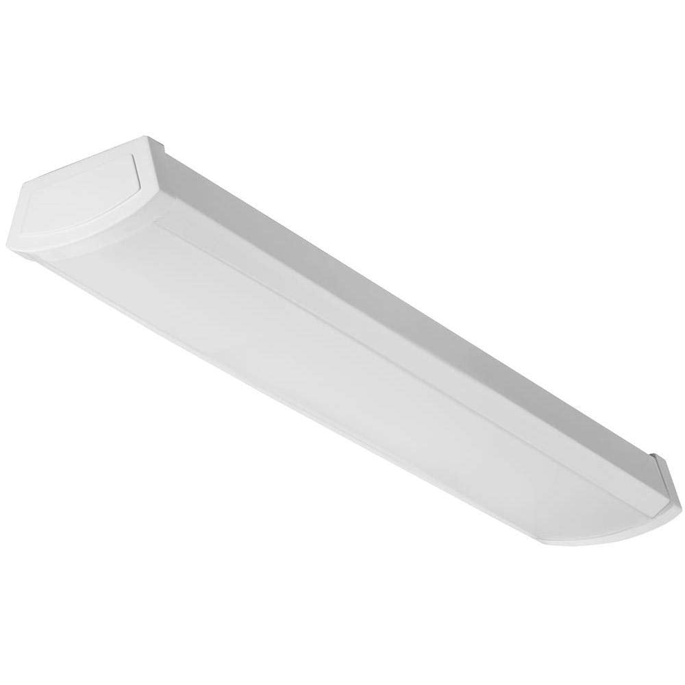Lithonia Lighting 2 Foot Led Light Fixture, Low-Profile Led Wraparound Ceiling Light, Flush Mount, 4000K Cool White Light, 120V,