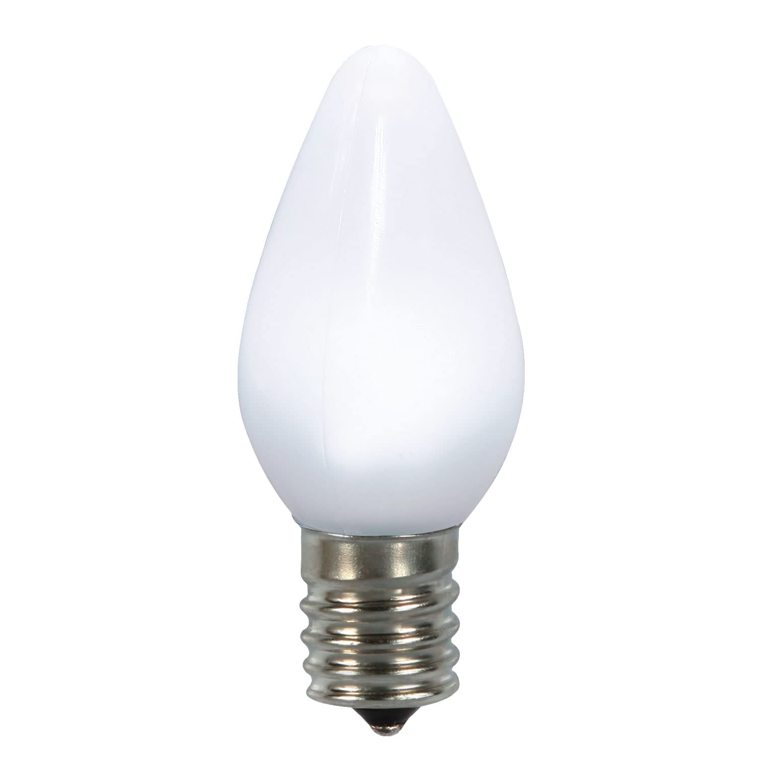 Vickerman C7 Ceramic LED Twinkle Bulb, Pure White, Nickel Base, 130V, 0.96 Watts, Model XLEDSC7PT-25, 25 Bul