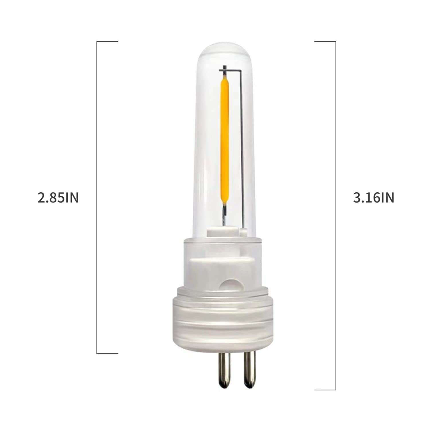 Vetril String Lights Accessories 1.5 Watt Led S14 Replacement Light Bulb, S14 Light Bulb , Soft White, 6 Packs