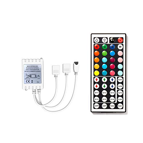 Daybetter Led Lights 2 Ports 44 Key Remote Control, Dimmer For Led Strip Lights, 4 Pin Output Remote Controller For Led Strips 1
