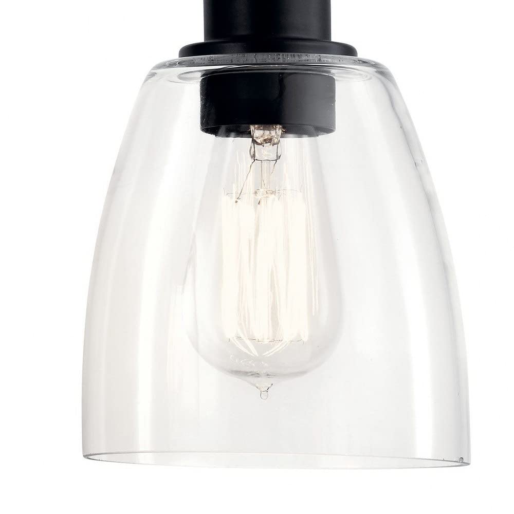 Kichler, Meller 15.25 Inch 2 Light Vanity Light With Clear Glass In Brushed Nickel, 55101Ni