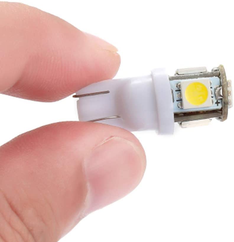 Blyilyb 20-Pack White Replacement Stock # 194 T10 168 2825 W5W 175 158 Bulb 5050 5 Smd Led Light 12V Car Interior Lighting For M