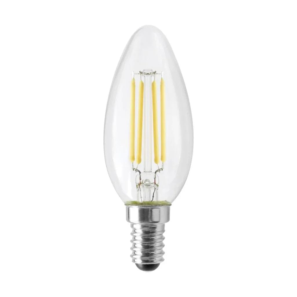 Satco S12115 4.5 Watt; B11 LED; Clear; 350 Lumens; 3000K; 120 Volt 6-Pack California Compliant