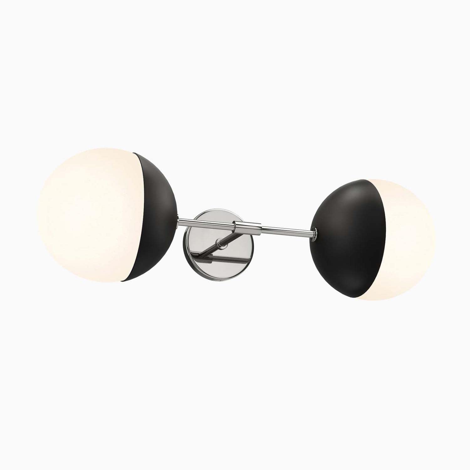 Modway Stellar 2-Light Wall Sconce in Opal Polished Nickel