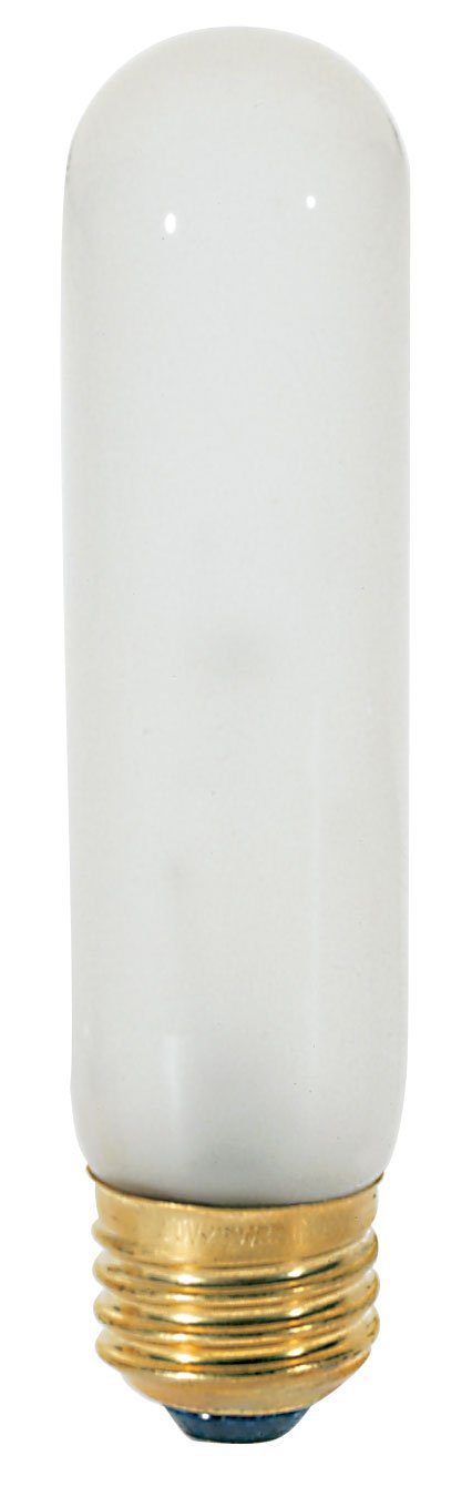Satco S3251 T10 25-Watt Frosted Light Bulb, Medium Base, Glass, 120V, 1 Count