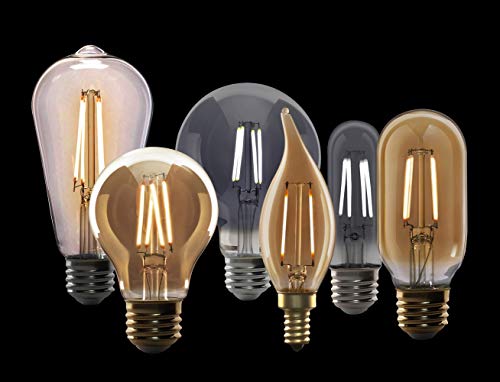 Feit Electric ST15 Vintage Amber Glass LED Bulb - 25W Equivalent, 200 Lumen, Dimmable, Soft White, E12 Base, 1 Count