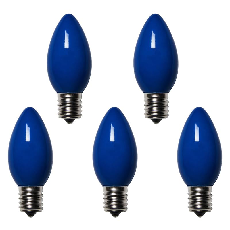 Holiday Bright Lights 9761123 C9 Christmas Light Bulbs44, Blue44, 1 In. - 25 Lights