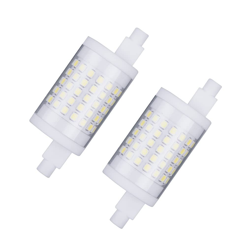Familite R7S Led Bulb 78Mm, 10W Dimmable J78 Flood Light, 100W Halogen T3 Replacement, Cool White 6000K, Pack Of 2
