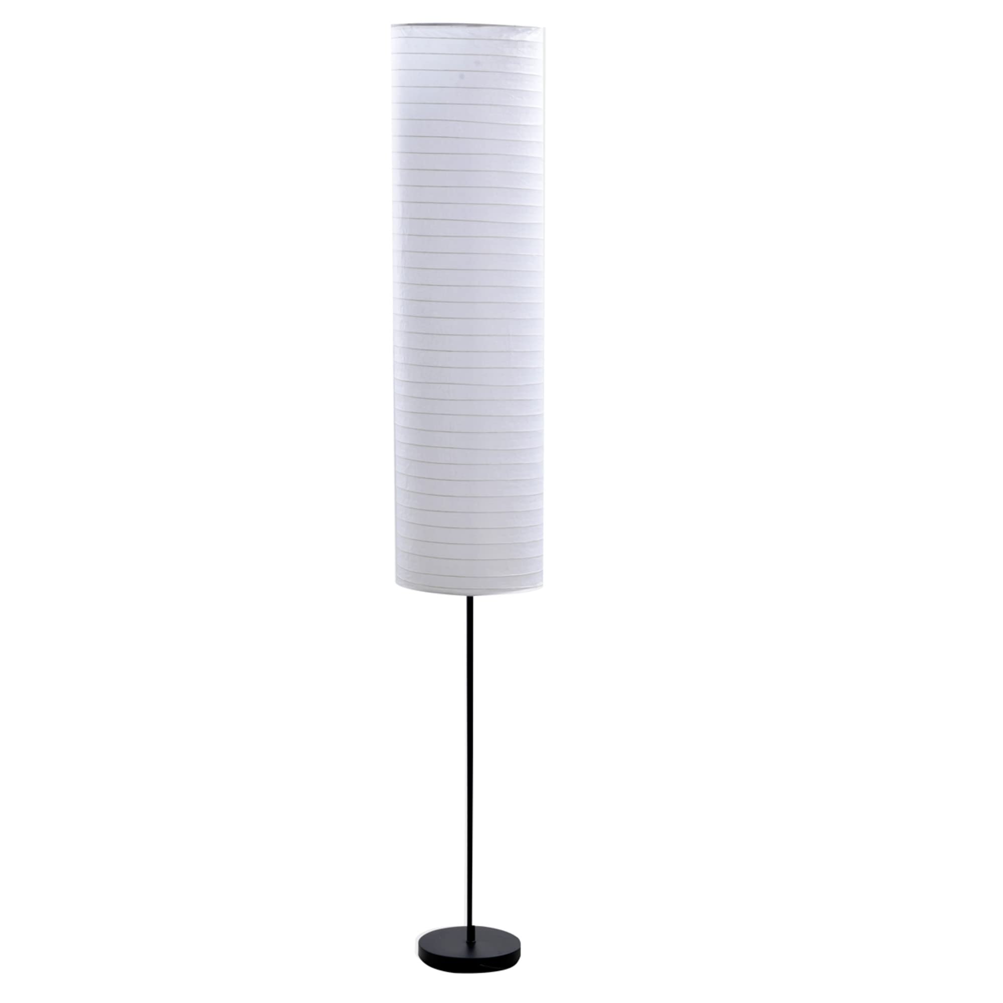 Catalina 18583-000 Modern 2-Light Zen Stick Floor Lamp with Rice Paper Shade, 70, Black Classic
