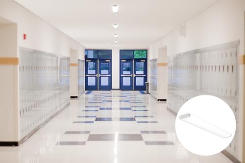 Lithonia Lighting Truwrap 4 Foot Led Ceiling Light Fixture  Low-Profile Wraparound Led Shop Light  Adjustable Lumens  Selectable Warm White/Cool White/Daylight Color  Flat Diffuser  Narrow Width