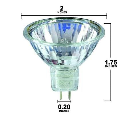 Kor (Pack Of 10) Mr16/Fl - Flood- 12V - Mr16 - Gu5.3 Bi-Pin Base - Light Bulb With Clear Lens Cover - Mr16 (20)