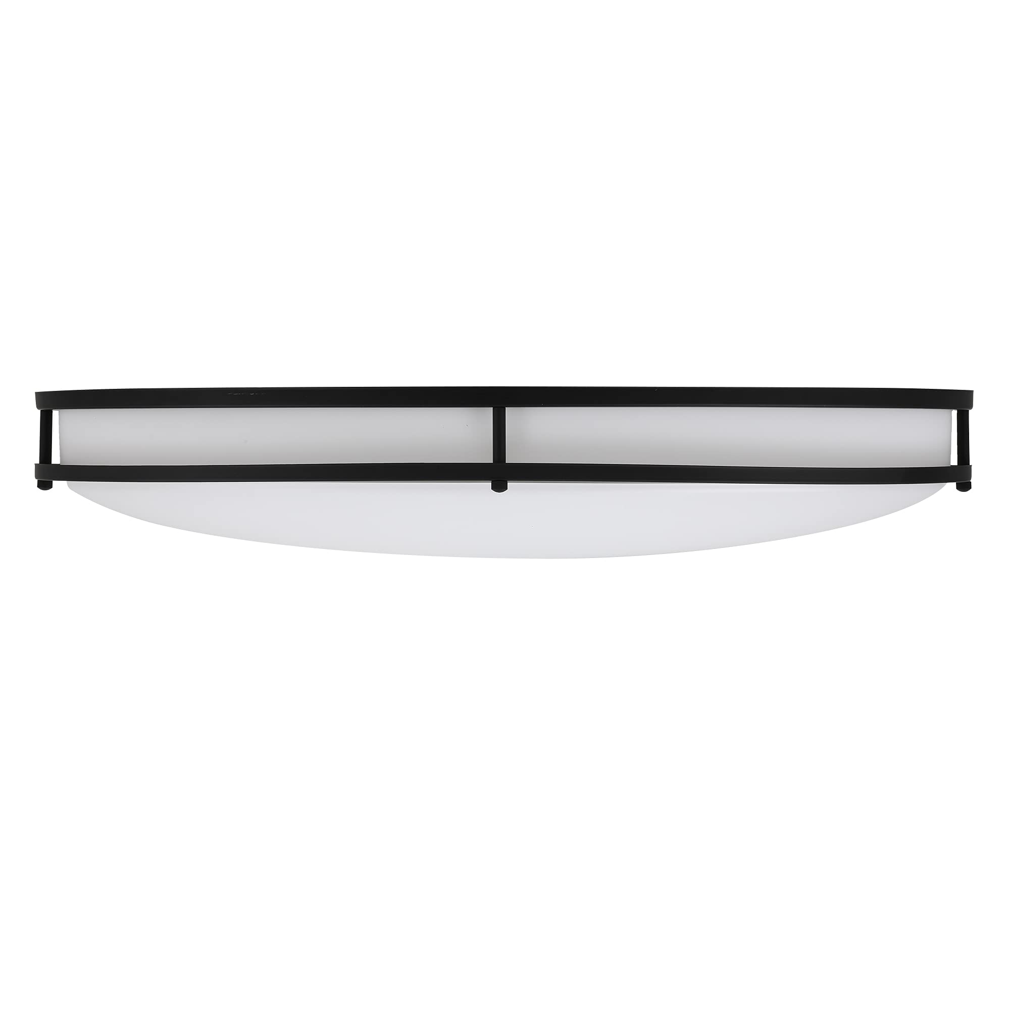 Designers Fountain Flush Mount Ceiling Light, 24 Inch, Dimmable LED, 2800 Lumens, Matte Black, Model EV1424C3C-43