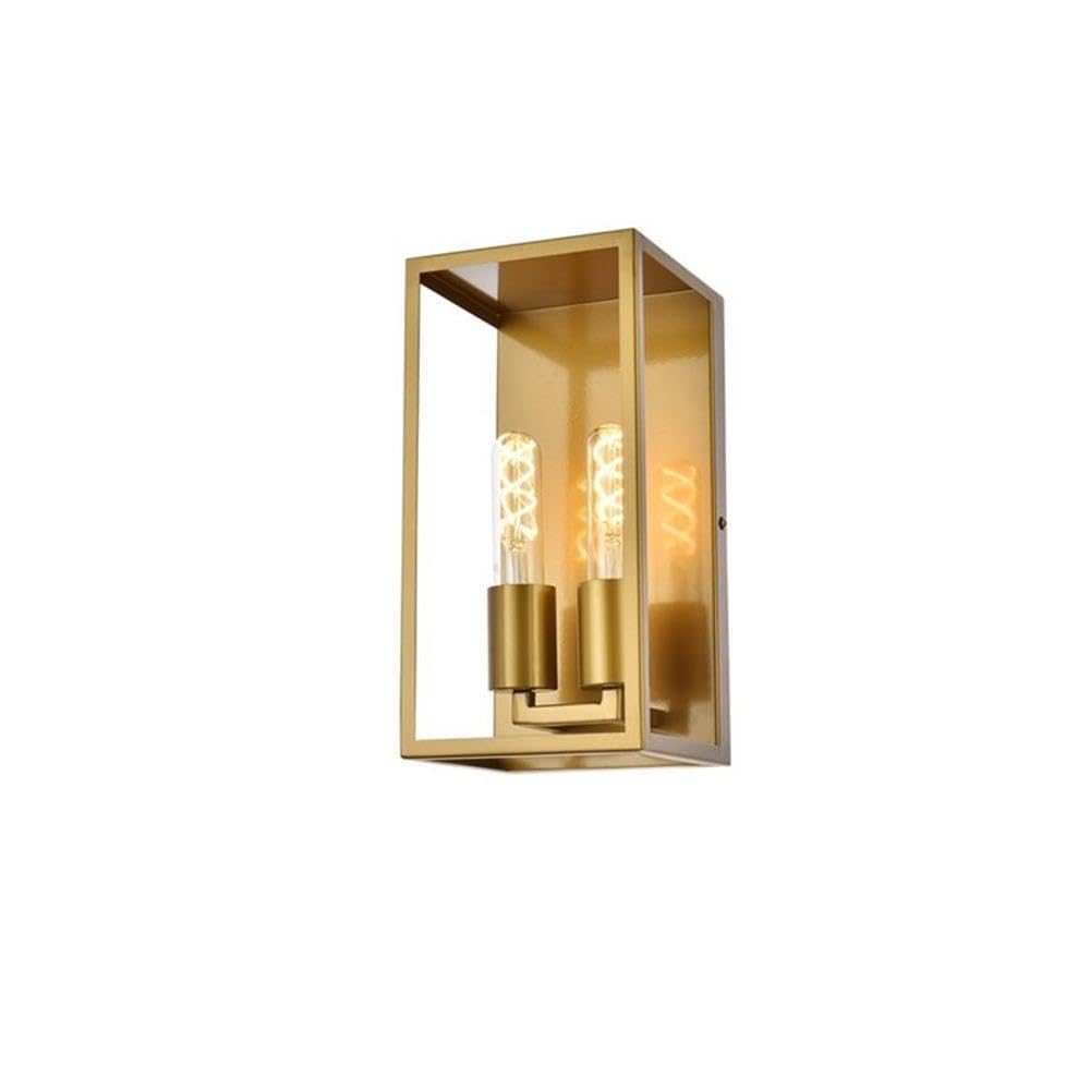 Living District Modern Home Decorative Voir 2 Lights Wall Sconce in Brass
