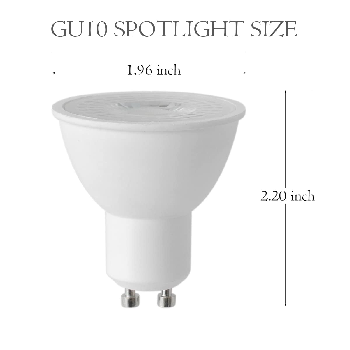 Rysa Light 10-Pack Daylight Glow Gu10 Led Spotlight, 5000K Dimmable,5.5W 50W Equivalent Recessed Lighting, 500Lm,38 Beam Angle