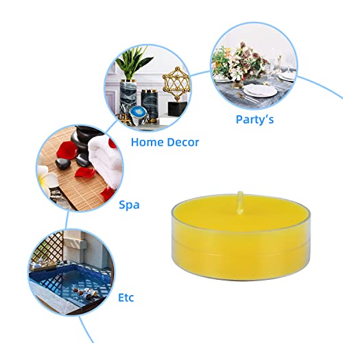 Zest Candle 12-Piece Tealight Candles, Mega Oversized Yellow s