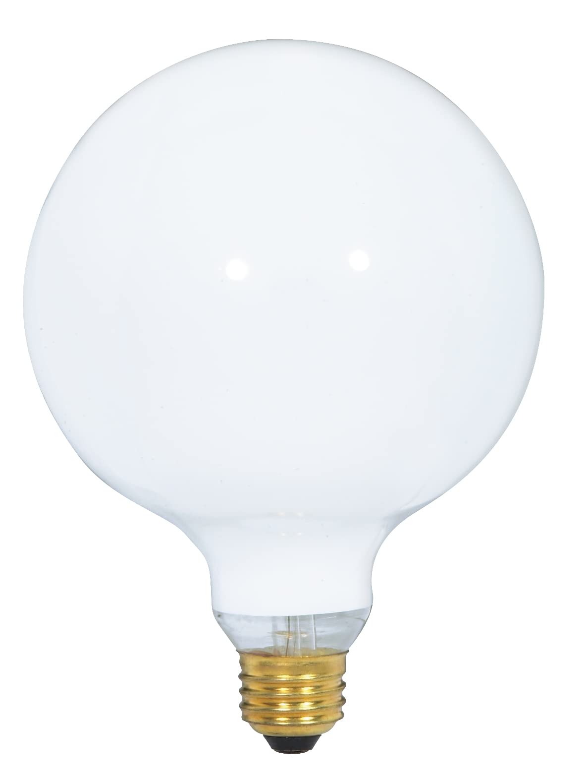 Satco S3001 G40 Light Bulb, 40W, Medium Base, Gloss White, One Size, Copper Material