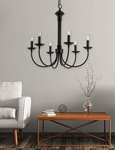 Trans Glob Lighting Tg9016 Bk Americana Six Chandelier Outdoor-Post-Lights, Black