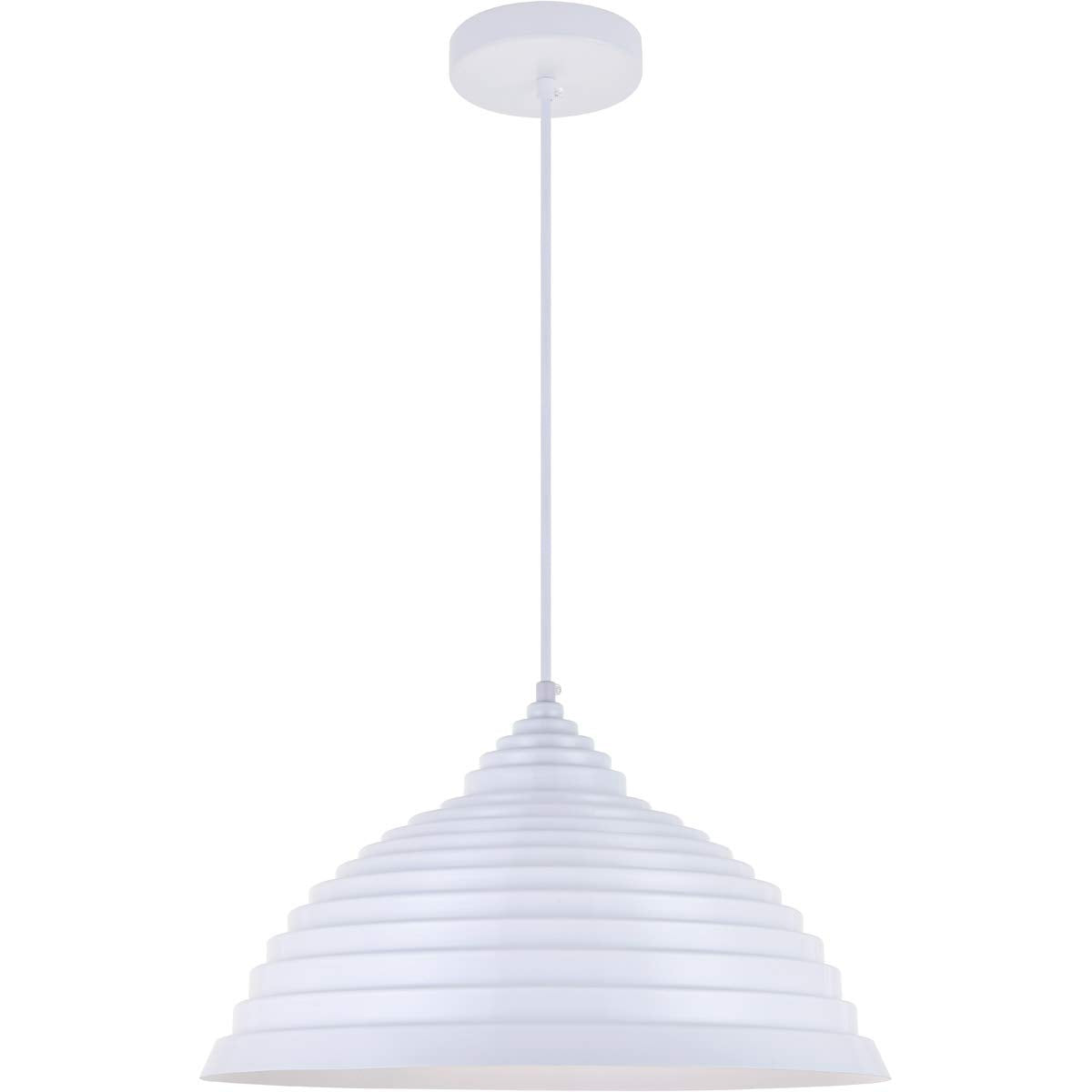 Living District Circa 1 Light White Pendant
