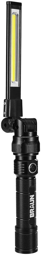 Braun 500 Lumen LED Rechargeable Magnetic Handheld Foldable Slim Bar Work Light with Free Jibs&Edge Pen