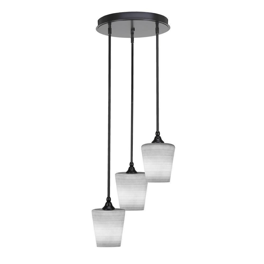 Empire 3 Light Cluster Pendalier in Matte Black (2143-MB-4031)