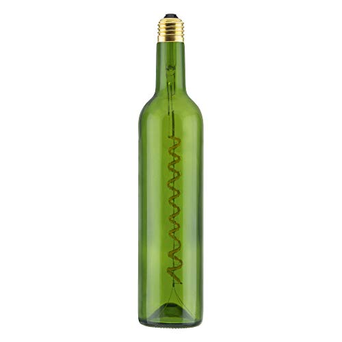 Segula Led Wine Bulb 12W, Wine Bottle, Dimmable, Curved Filament (Green)