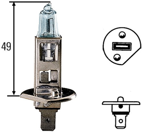 HELLA H71070227 Optilux XB Series H1 Halogen Bulbs, 12V 100W, Extreme White, 2 Pack