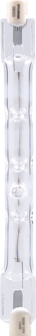 SYLVANIA 300-Watt Tungsten Halogen T3 Quartz Lamp, Clear Finish, Model 58920, 120-Volt