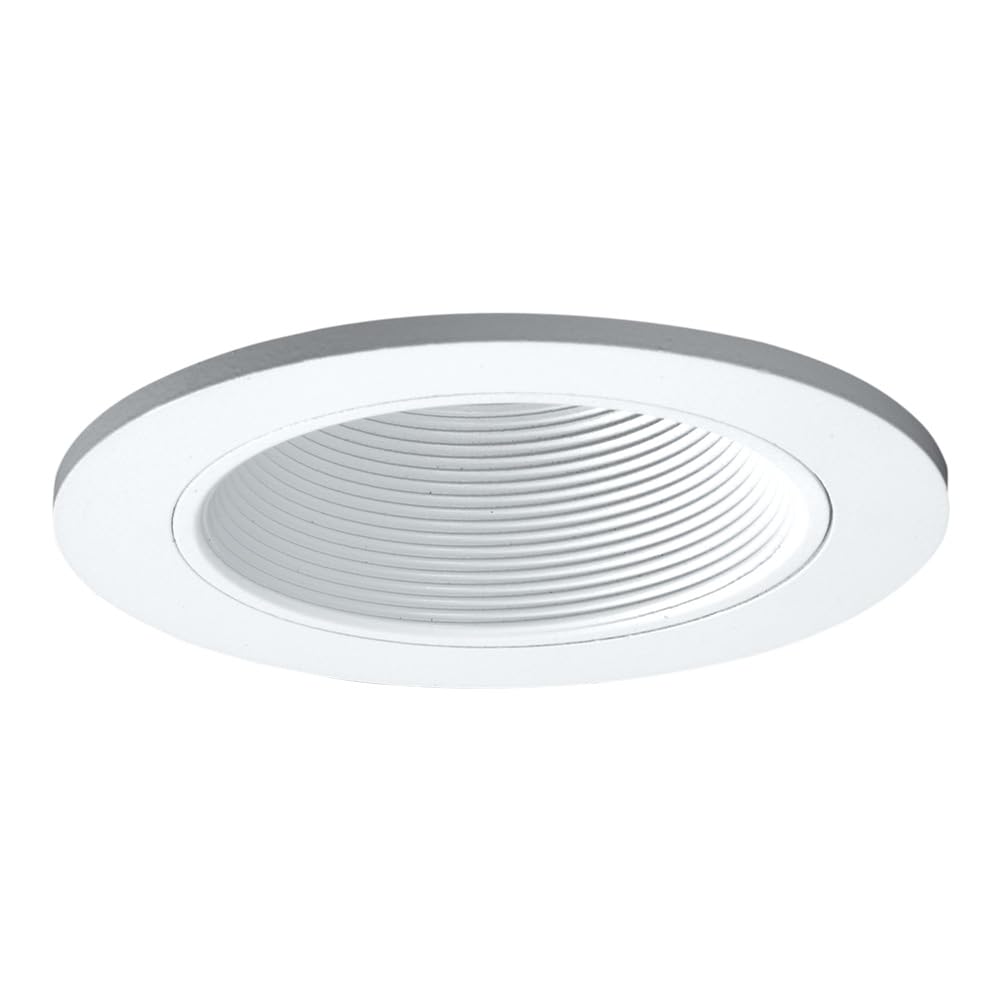 HALO 3-Inch Adjustable Recessed Trim, 35-Degree Baffle, White Trim, Black Coilex Baffle, Model 3003WHWB