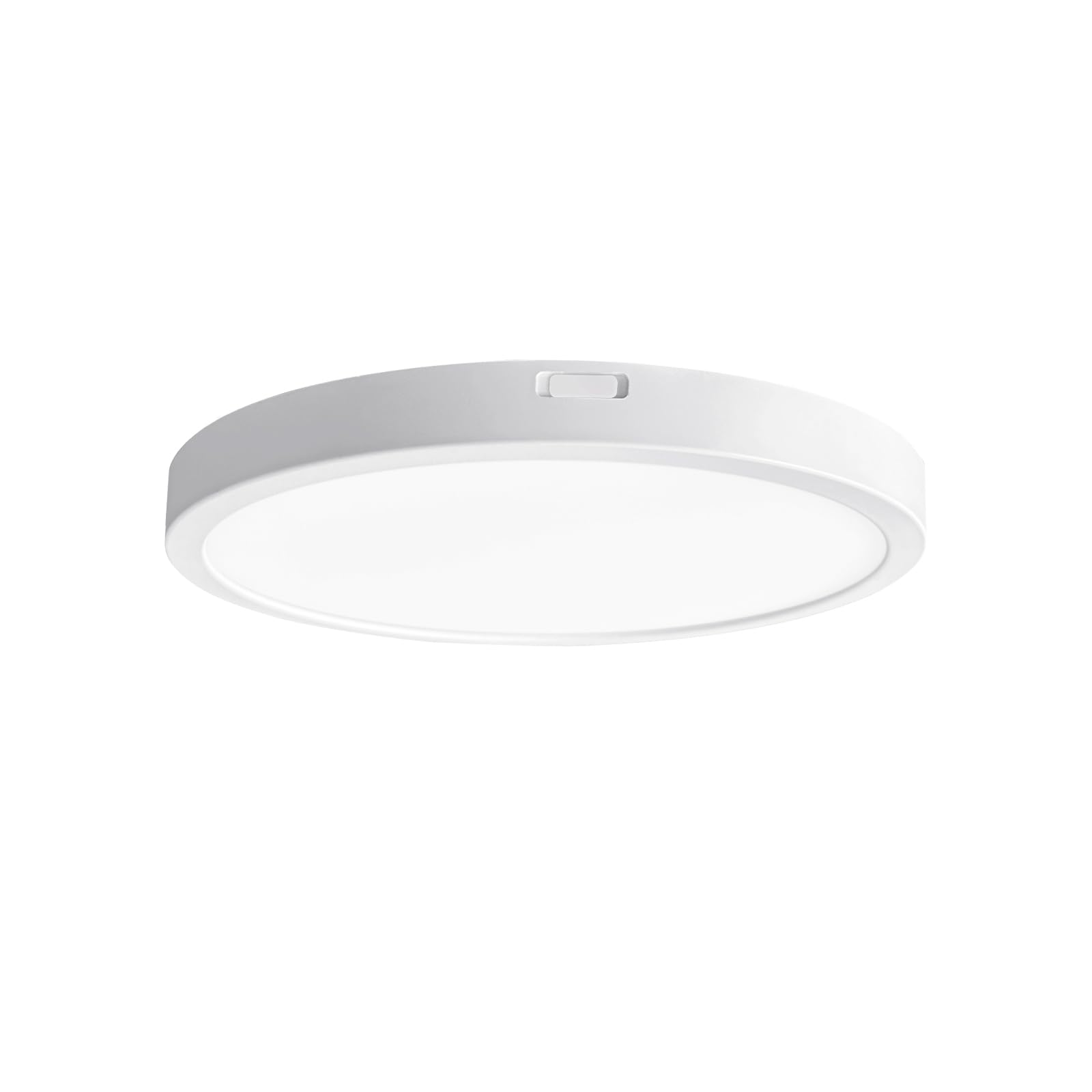 Sofiton 7 in. New-Ultra-Low Profile Edgelit Integrated LED 5CCT Selectable Flush Mount Light Surface Mount Light, White