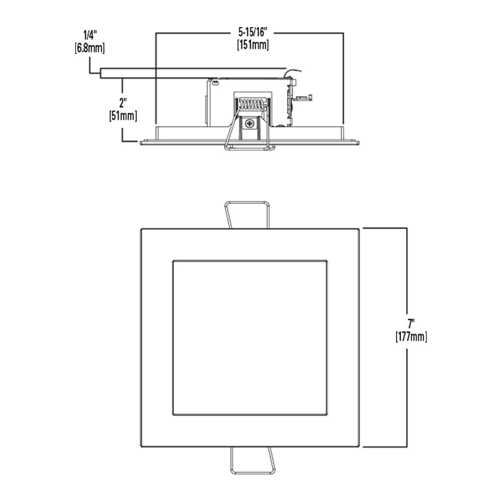 Halo Smd4S6930Whdm Smd-Dm Lens Square Integrated Led Surface Mount Recessed Downlight Trim, 3000K Soft (No Can Needed), 4.85 In,