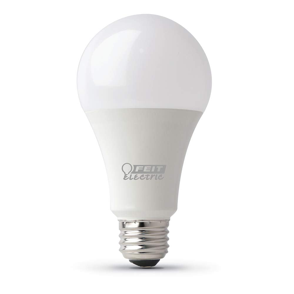 Feit Electric A19 LED Light Bulbs, 100W Equivalent, Dimmable, 3000K Bright White, 1600 Lumens, 2 Pack, Model OM100DM/