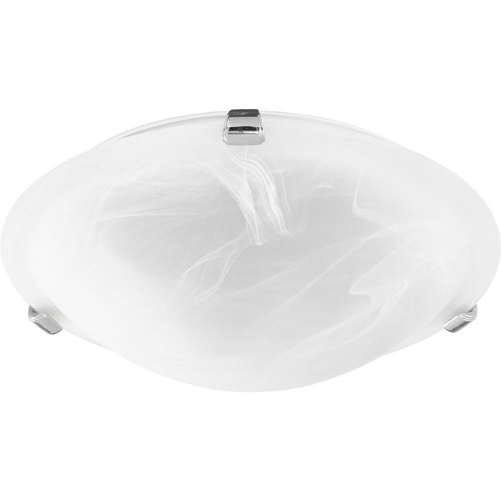 Quorum International Polished Nickel Two-Light Ceiling Mount Fixture - Modern Design