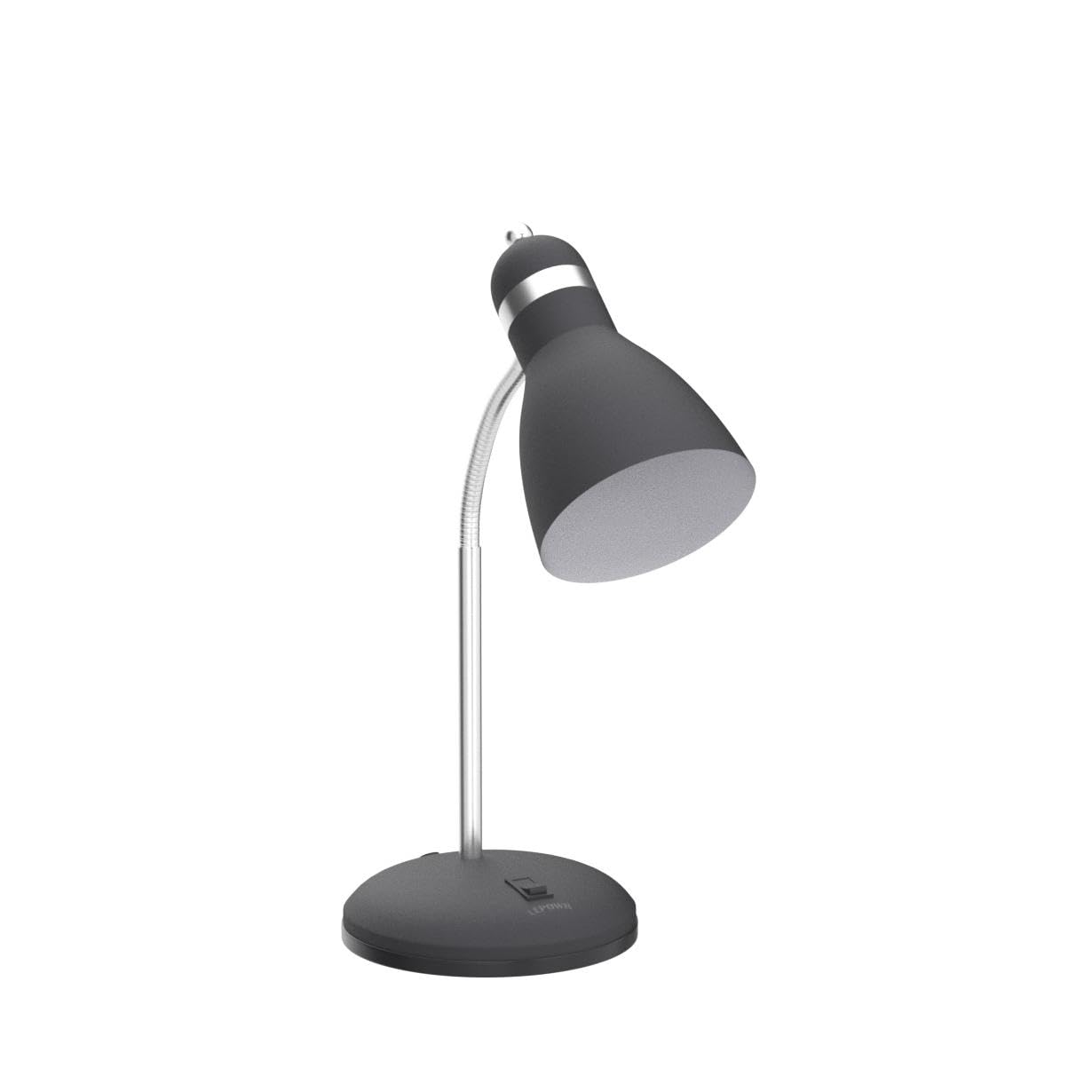 LEPOWER Metal Desk Lamp - Eye-Caring Study Lamp with Flexible Goose Neck, Matte Black, Model UT2032