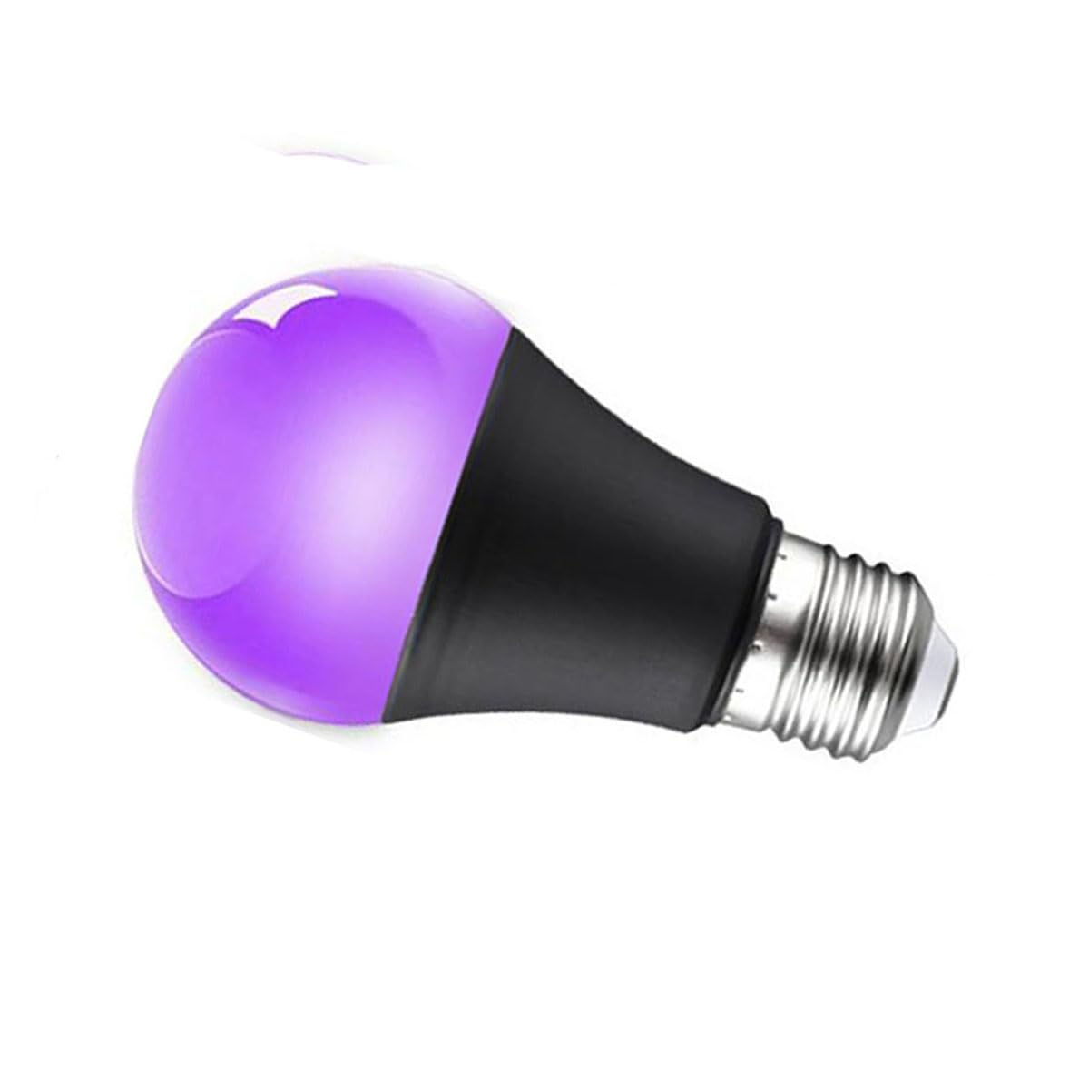 Rysa Light Halloween Purple Led Bulbs 1-Pack A19 10W(60W Equivalent) Purple Colored Blacklight Bulb 395Nm For Thanksgiving Day New Year Porch Home Lighting Wedding Party Bar Decor Non-Dim