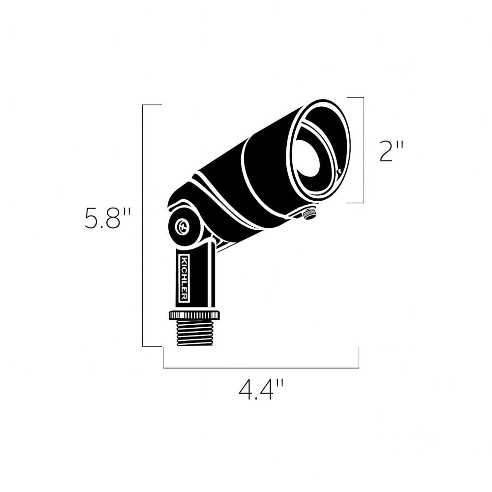 Kichler 16016Azt30 Transitional One Light Accent From Landscape Led Collection In Bronze/Dark Finish, 4.50 Inches