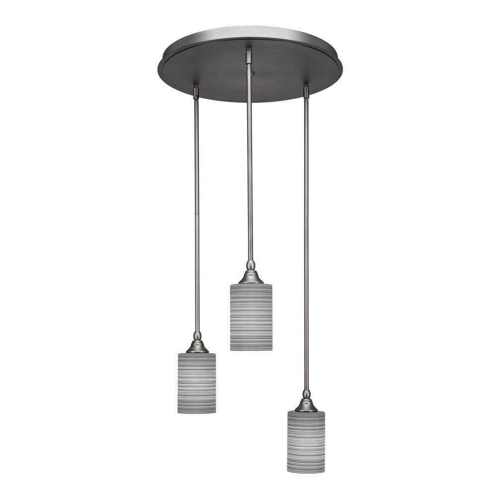 Empire 3 Light Cluster Pendalier In Brushed Nickel (2183-Bn-4062)