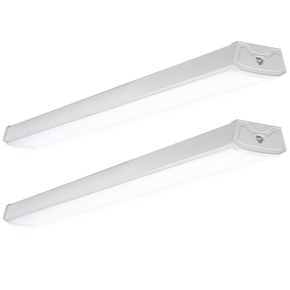 Sunco 2 Pack LED Wraparound Light Fixture 4FT, 40W=300W, 3500 LM, 6000K Daylight Deluxe, Hardwired, Model SHW-